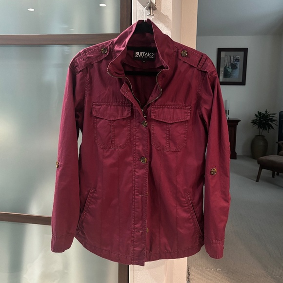 Buffalo David Bitton Utility Jacket - Maroon Size S - Picture 5 of 12